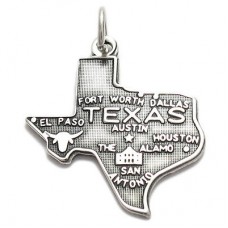 Sterling Silver Texas State Fob or Charm